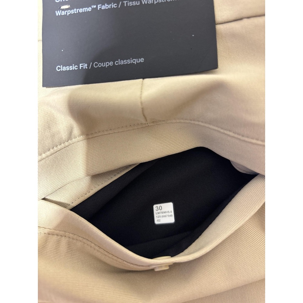 Lululemon Men Size 30 Tan ABC Classic Fit Warpstreme M7BMH - Picture 7 of 7